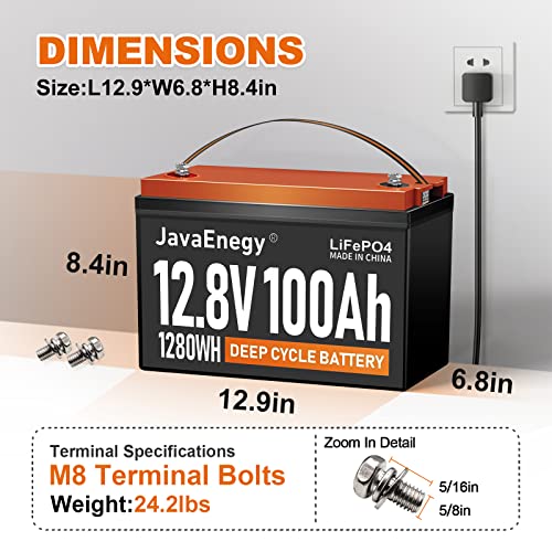 12.8V Rechargeable Lithium Car Battery 100Ah Deep Cycle
