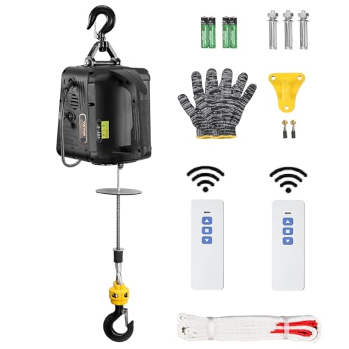 VEVOR 2-in-1 Electric Hoist Winch, 1100 lbs Capacity