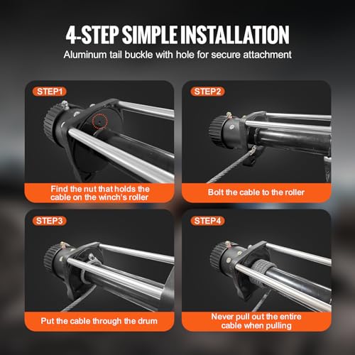 Heavy Duty Winch Cable for SUV, Truck, Off-Road