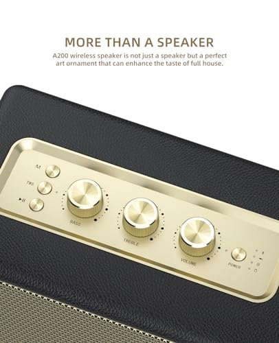 MLOVE Retro Bluetooth Speaker with Aux, Subwoofer, USB