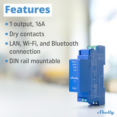 Shelly Pro 1 Smart Relay Switch - WiFi & Bluetooth