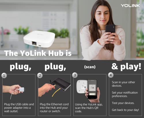 Smart Home Automation Hub for YoLink Devices - White