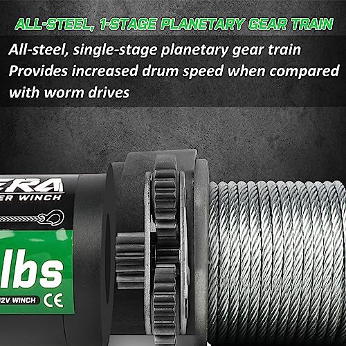 2000lb ATV Electric Winch with Remote Control & Mounting Plate