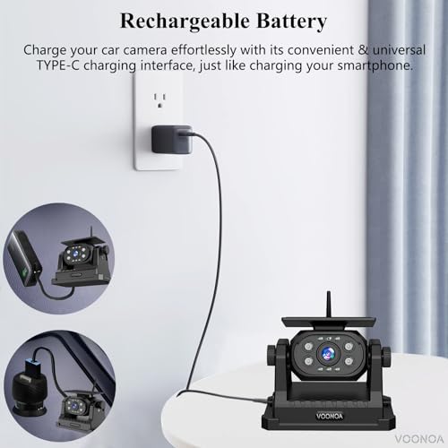 VOONOA Solar Magnetic Wireless Backup Camera - VN003