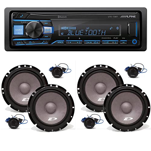 Alpine UTE-73BT Bluetooth® Receiver with Alpine Component Speakers