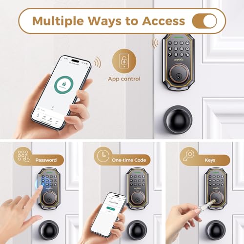 Front Door Smart Lock with App Control, Keyless Entry