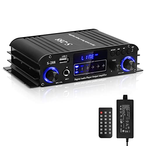 Bluetooth HiFi Home Speaker Amplifier, S-288 4.0CH RMS 40Wx4