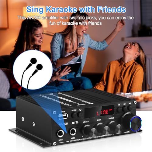 AK-390 Bluetooth HiFi Mini Stereo Amplifier Receiver