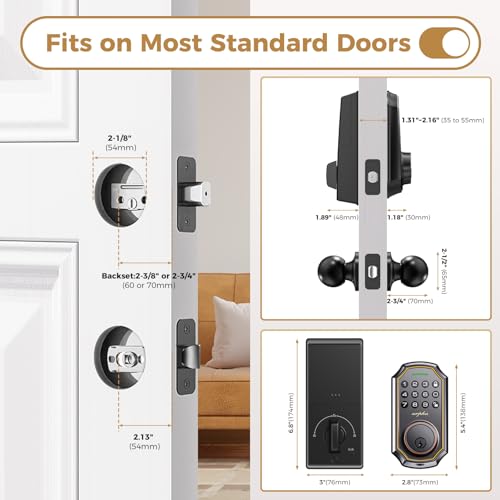 Front Door Smart Lock with App Control, Keyless Entry