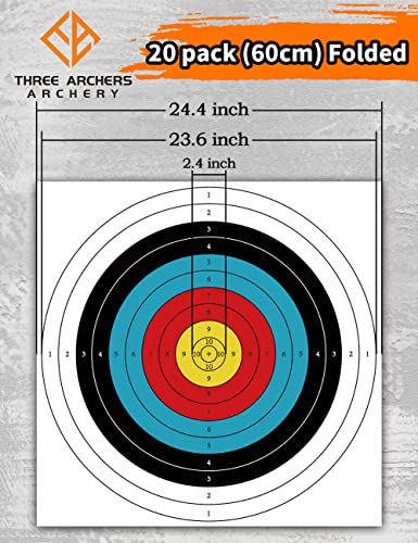 20pcs Archery Targets Paper Set for Hunting & Shooting