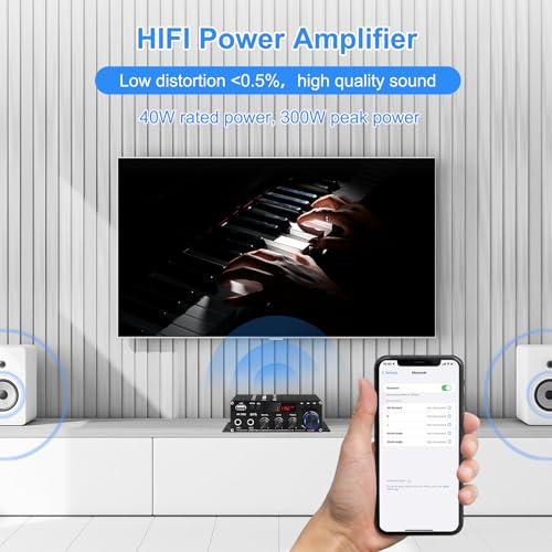 AK-390 Bluetooth HiFi Mini Stereo Amplifier Receiver