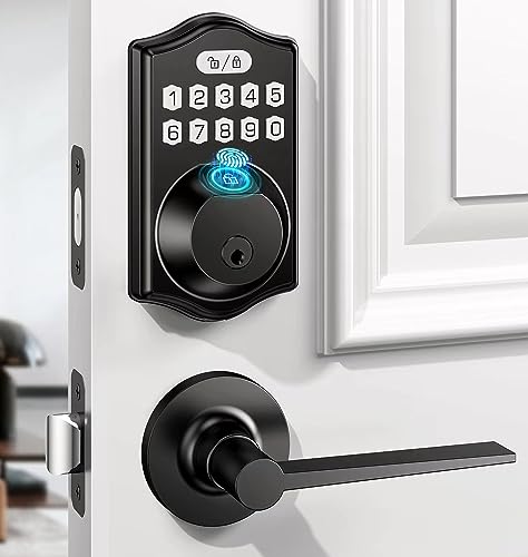 Front Smart Door Lock Set with 2 Handles