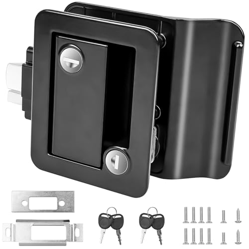 Siasky Black RV Door Lock with Paddle Deadbolt