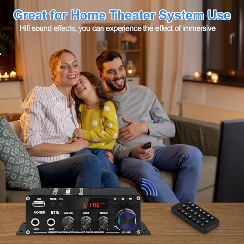 AK-390 Bluetooth HiFi Mini Stereo Amplifier Receiver