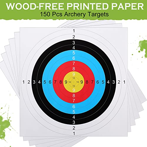 150 Pcs Archery Targets Paper Arrow Target Bow