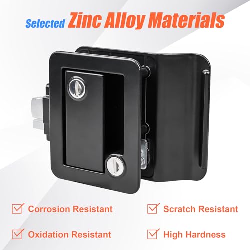 Siasky Black RV Door Lock with Paddle Deadbolt