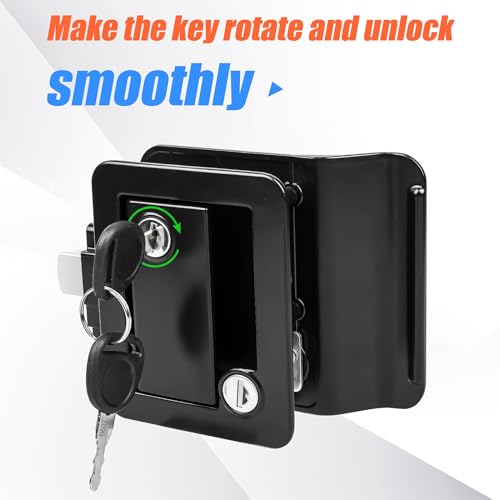 Siasky Black RV Door Lock with Paddle Deadbolt