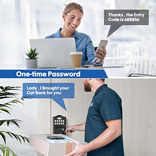 Front Smart Door Lock Set with 2 Handles