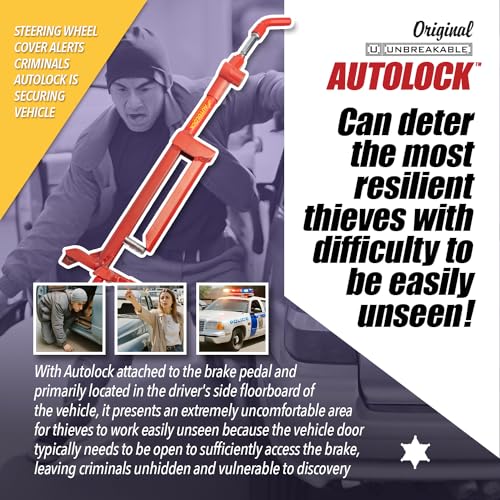Unbreakable Autolock Patented Anti-Theft Pedal Lock - 3 Keys