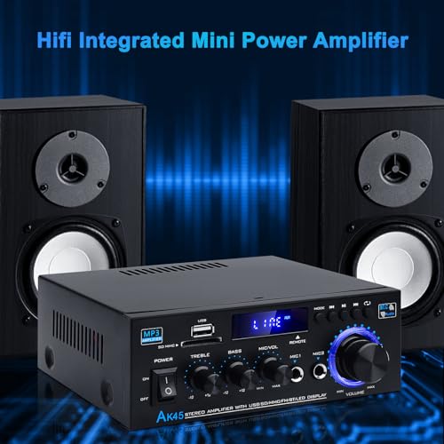 AK45 Bluetooth 5.0 HiFi Stereo Mini Power Amp