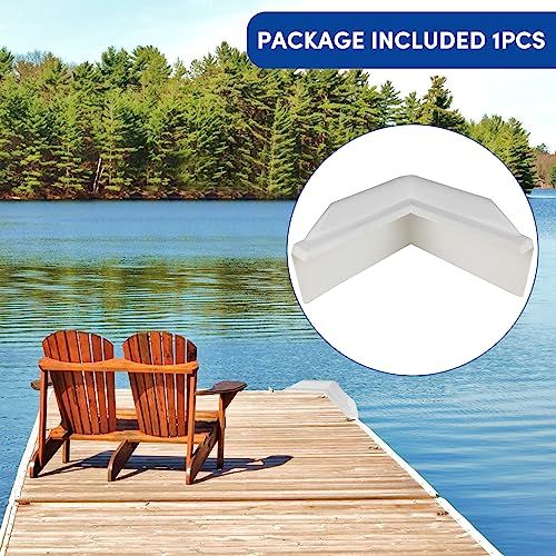 1 Pack White Vinyl Boat Dock Corner Bumper