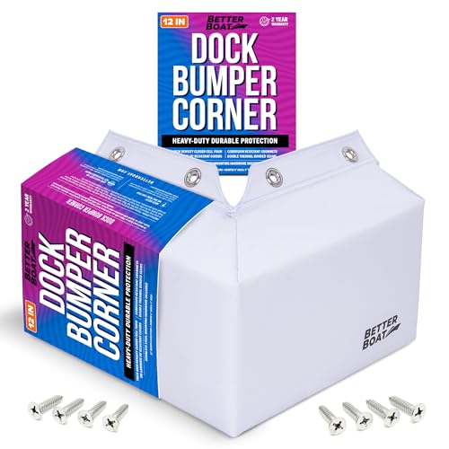 Soft White Boat Dock Corner Bumpers with Screws