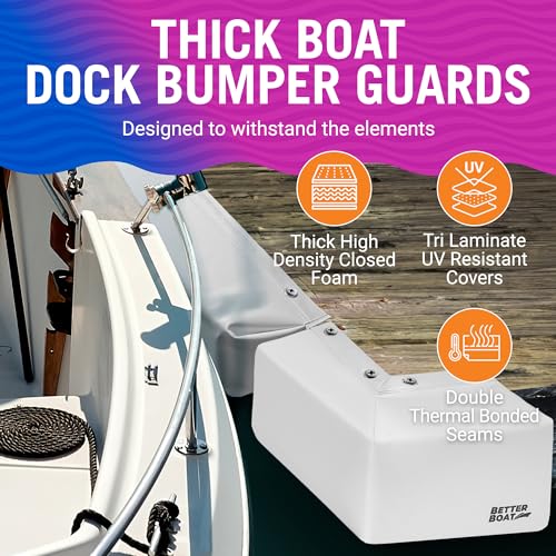 Soft White Boat Dock Corner Bumpers with Screws
