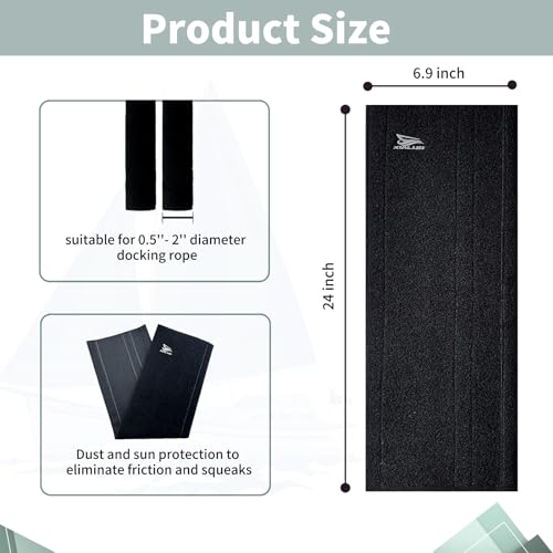 XIALUO VIP 4 Pack Dock Line Chafe Guard