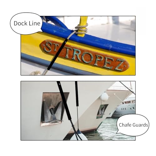 XIALUO VIP 4 Pack Dock Line Chafe Guard