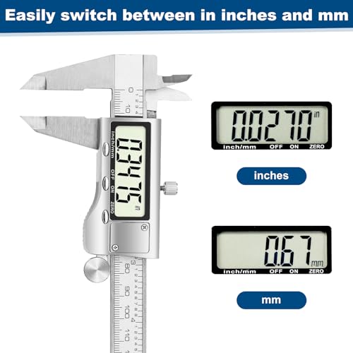 QDXMD 6" Stainless Steel Digital Vernier Caliper Micrometer