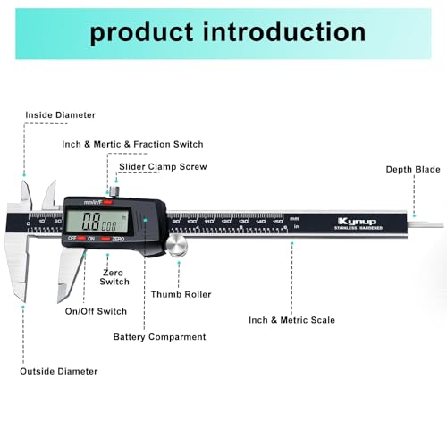 Digital Vernier Caliper with Large LCD Screen
