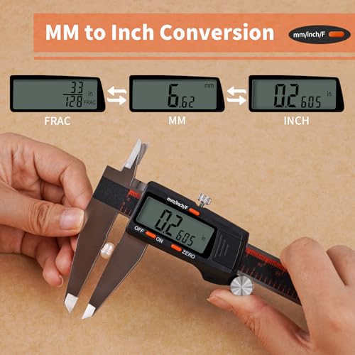 12" Digital Caliper LCD Screen Inch/Fraction/MM