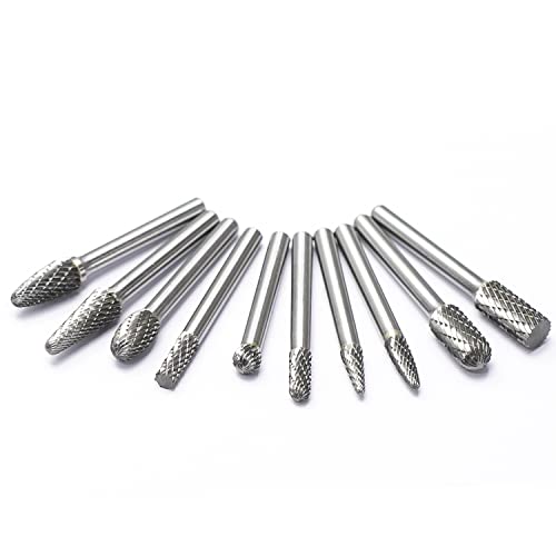 10pcs Carbide Burrs Set for Precision Metal Carving