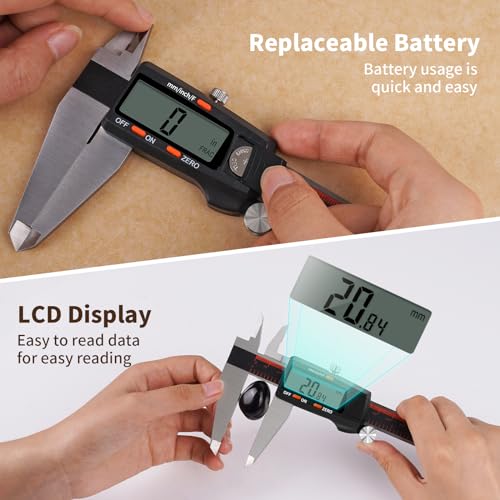 12" Digital Caliper LCD Screen Inch/Fraction/MM