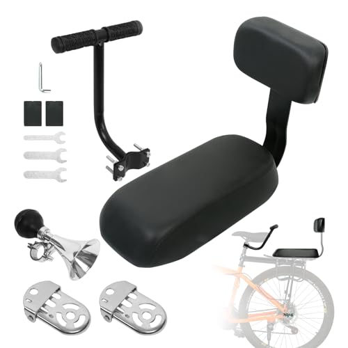 Kids Bike Rear Seat with Backrest and Armrest