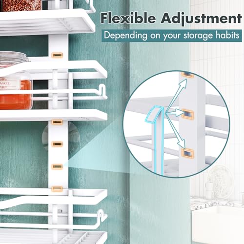 9-Tier Eastherry Over The Door Pantry Organizer (White)