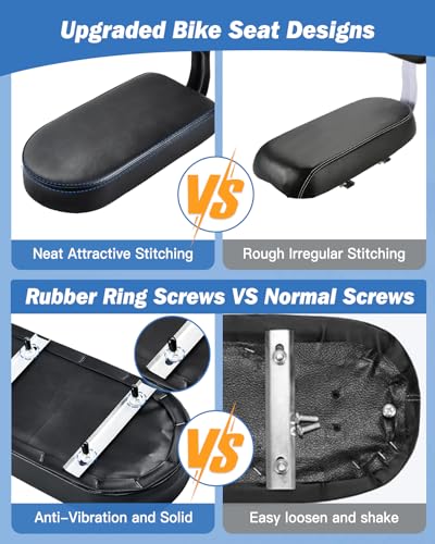 Zacro Kids Bike Seat with Backrest and Pedals