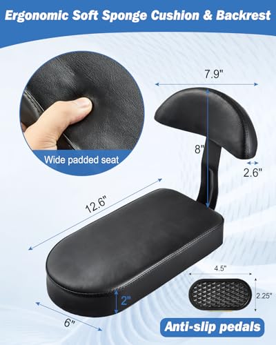 Zacro Kids Bike Seat with Backrest and Pedals