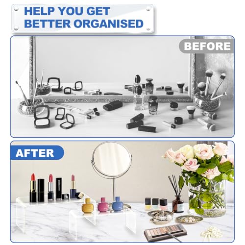 Large Acrylic Risers 8 Pcs Set - Display Decor, Cakes, Funko Pop