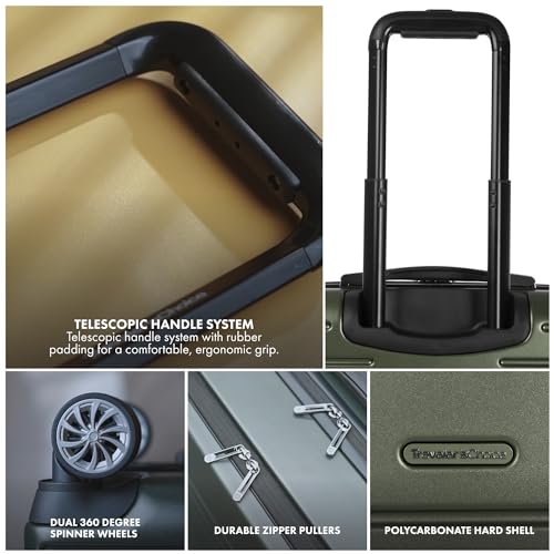 Mykel Front Pocket Hardside Suitcase - Green 22