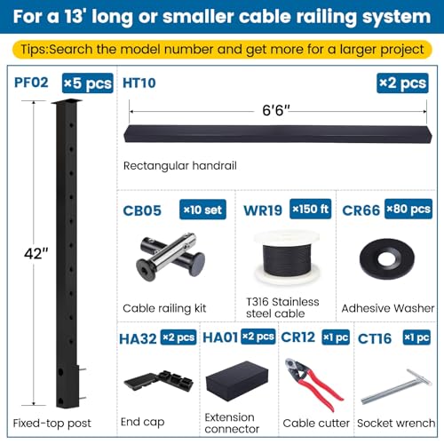 VIP Smart Shopper: Muzata Adjustable Cable Railing System