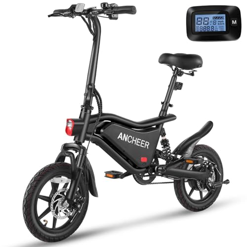 ANCHEER 14" Folding Electric Bike, 500W Motor, 22MPH