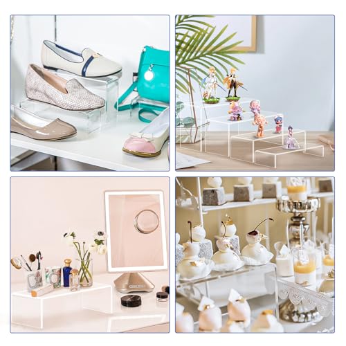 Large Acrylic Risers 8 Pcs Set - Display Decor, Cakes, Funko Pop