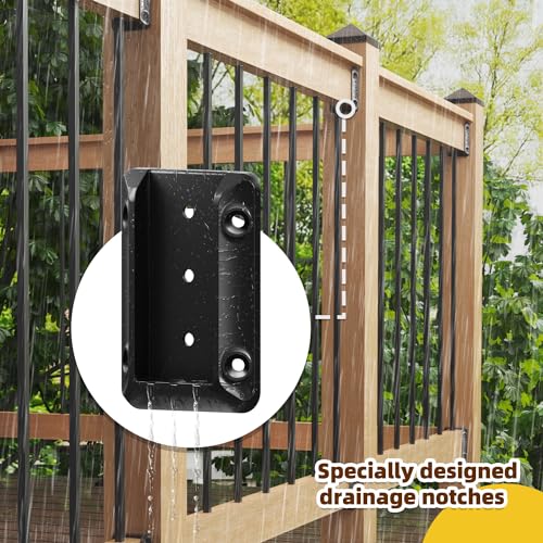 Deck Railing Bracket Connectors for 2x4 Wood Post