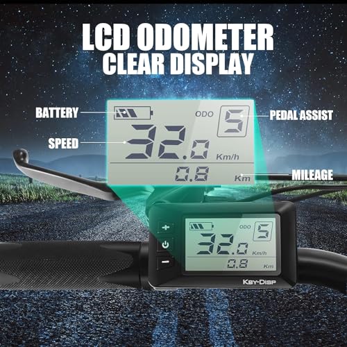 ANCHEER Folding Electric Bike, 500W Motor, 48V Battery, 55 Miles