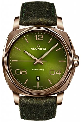 Anonimo Mens Analog Automatic Watch with Leather Bracelet