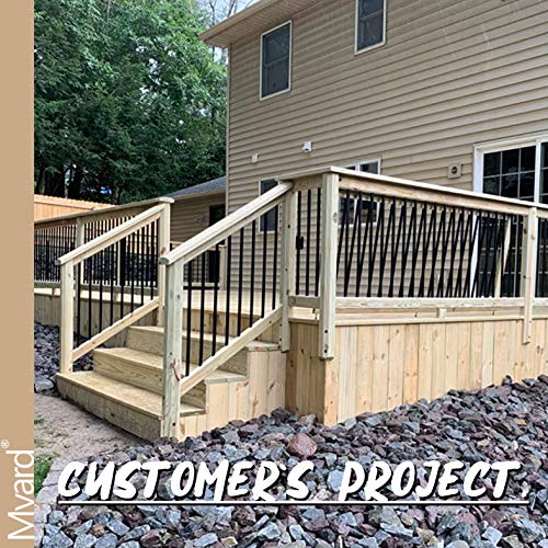 29" Square Iron Deck Balusters for Railing, Modern Design