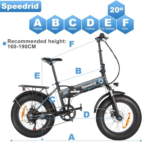 ANCHEER Folding Electric Bike, 500W Motor, 48V Battery, 55 Miles