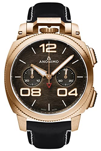 Anonimo Militare Mens Automatic Watch with Leather Bracelet