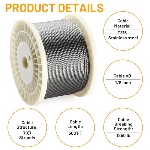 Stainless Steel Cable with Cutter for Deck Railing